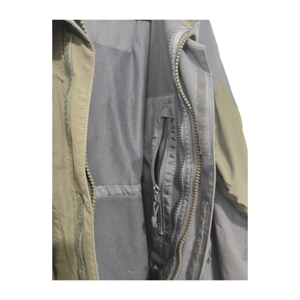 The North Face HyVent Waterproof Windbreaker Jacket Men Sz Large Army Green Gray - Picture 6 of 12